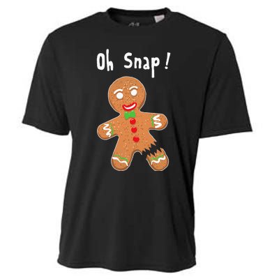 Gingerbread Man Oh Snap Christmas Cookie Costume Baking Team Cooling Performance Crew T-Shirt