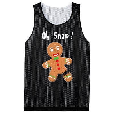 Gingerbread Man Oh Snap Christmas Cookie Costume Baking Team Mesh Reversible Basketball Jersey Tank