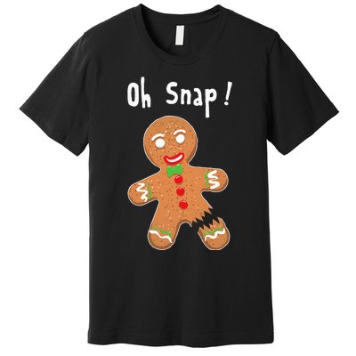 Gingerbread Man Oh Snap Christmas Cookie Costume Baking Team Premium T-Shirt