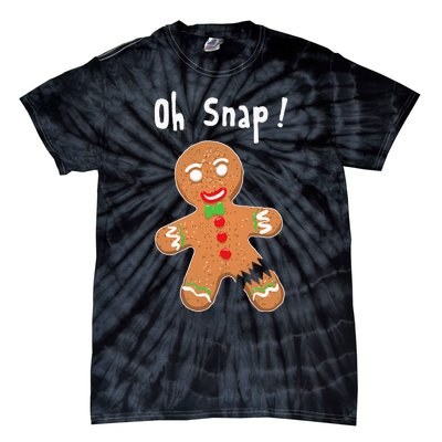 Gingerbread Man Oh Snap Christmas Cookie Costume Baking Team Tie-Dye T-Shirt