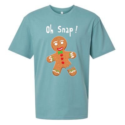 Gingerbread Man Oh Snap Christmas Cookie Costume Baking Team Sueded Cloud Jersey T-Shirt