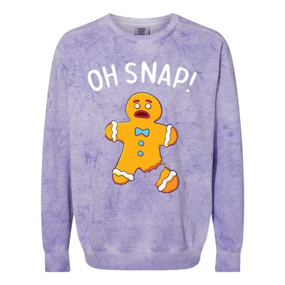 Gingerbread Man Oh Snap Christmas Funny Cookie Baking Gift Colorblast Crewneck Sweatshirt