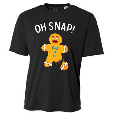 Gingerbread Man Oh Snap Christmas Funny Cookie Baking Gift Cooling Performance Crew T-Shirt