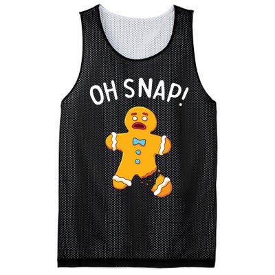 Gingerbread Man Oh Snap Christmas Funny Cookie Baking Gift Mesh Reversible Basketball Jersey Tank