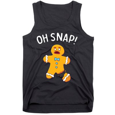 Gingerbread Man Oh Snap Christmas Funny Cookie Baking Gift Tank Top