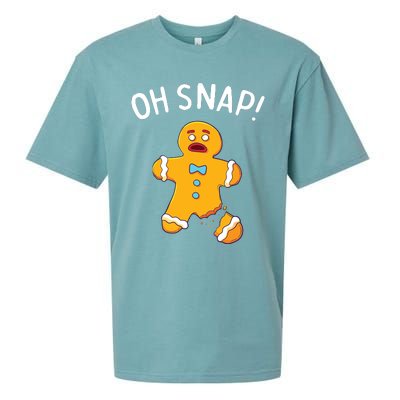 Gingerbread Man Oh Snap Christmas Funny Cookie Baking Gift Sueded Cloud Jersey T-Shirt