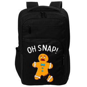 Gingerbread Man Oh Snap Christmas Funny Cookie Baking Gift Impact Tech Backpack