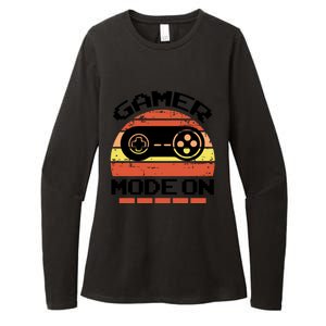 Gamer Mode On Level Up Gaming Culture Merch Video Games Cute Gift Womens CVC Long Sleeve Shirt