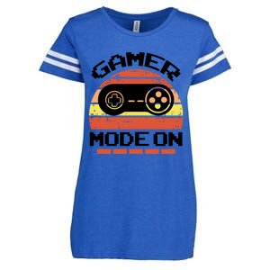 Gamer Mode On Level Up Gaming Culture Merch Video Games Cute Gift Enza Ladies Jersey Football T-Shirt