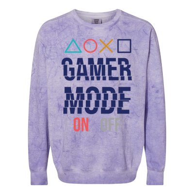 Gamer Mode On Gift Colorblast Crewneck Sweatshirt