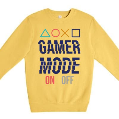 Gamer Mode On Gift Premium Crewneck Sweatshirt