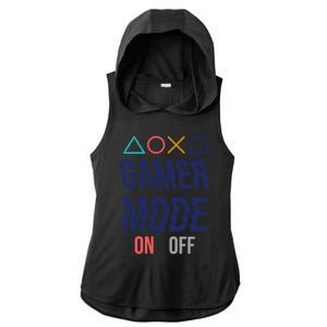 Gamer Mode On Gift Ladies PosiCharge Tri-Blend Wicking Draft Hoodie Tank