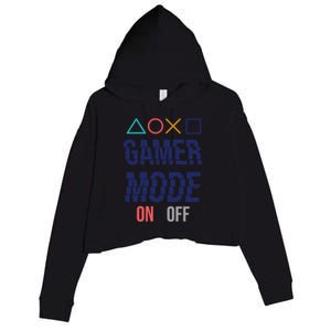 Gamer Mode On Gift Crop Fleece Hoodie