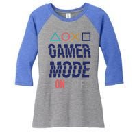 Gamer Mode On Gift Women's Tri-Blend 3/4-Sleeve Raglan Shirt