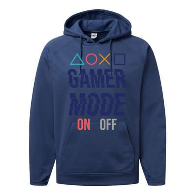 Gamer Mode On Gift Performance Fleece Hoodie