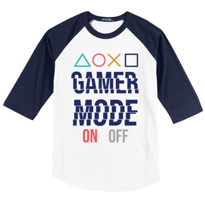 Gamer Mode On Gift Baseball Sleeve Shirt