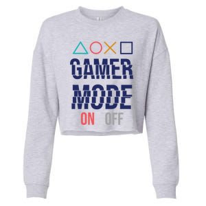 Gamer Mode On Gift Cropped Pullover Crew