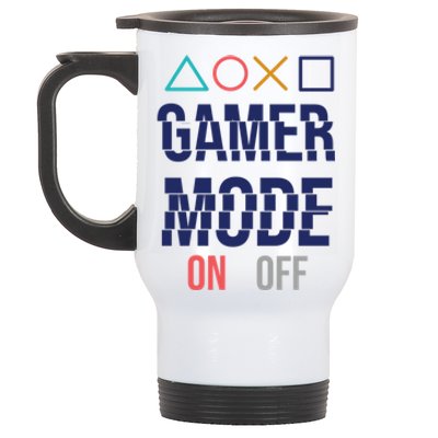 Gamer Mode On Gift Stainless Steel Travel Mug