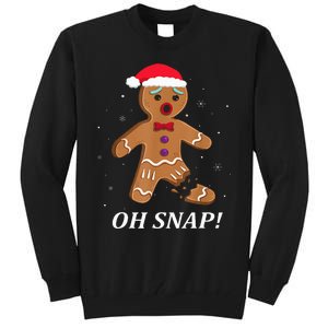 Gingerbread Man Oh Snap Christmas Cookie Costume Baking Team Tall Sweatshirt