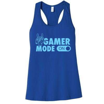 Gamer Mode On Cool Gamer Christmas Gift Women's Racerback Tank