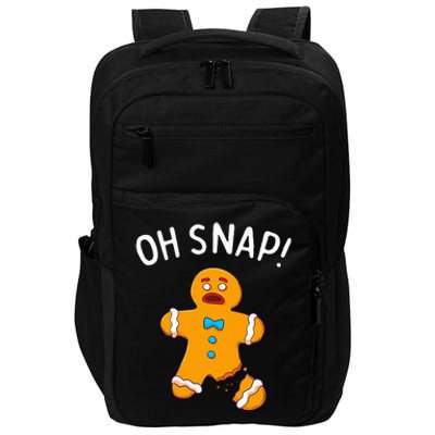 Gingerbread Man Oh Snap Christmas Funny Cookie Baking Impact Tech Backpack