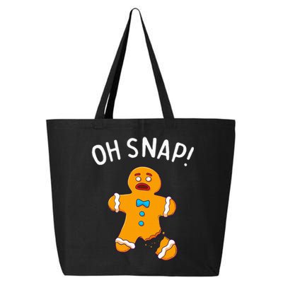 Gingerbread Man Oh Snap Christmas Funny Cookie Baking 25L Jumbo Tote