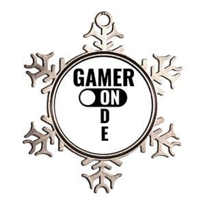 Gamer Mode On Funny Gaming Gift Great Gift Metallic Star Ornament