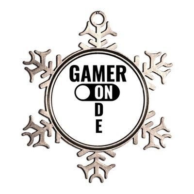 Gamer Mode On Funny Gaming Gift Great Gift Metallic Star Ornament