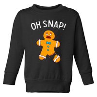 Gingerbread Man Oh Snap Christmas Funny Cookie Baking Gift Short Sleeve Toddler Sweatshirt