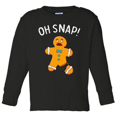 Gingerbread Man Oh Snap Christmas Funny Cookie Baking Gift Short Sleeve Toddler Long Sleeve Shirt