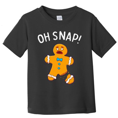 Gingerbread Man Oh Snap Christmas Funny Cookie Baking Gift Short Sleeve Toddler T-Shirt