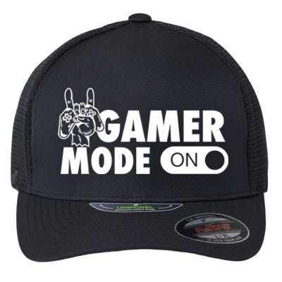 Gamer Mode On Awesome Video Game Convention Merch Gift Flexfit Unipanel Trucker Cap