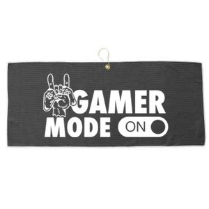 Gamer Mode On Awesome Video Game Convention Merch Gift Large Microfiber Waffle Golf Towel