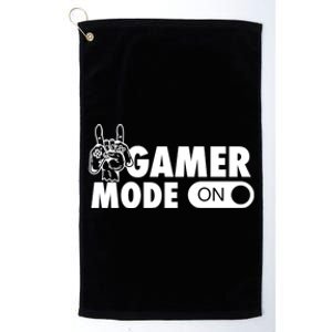 Gamer Mode On Awesome Video Game Convention Merch Gift Platinum Collection Golf Towel