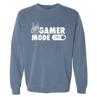 Gamer Mode On Awesome Video Game Convention Merch Gift Garment-Dyed Sweatshirt