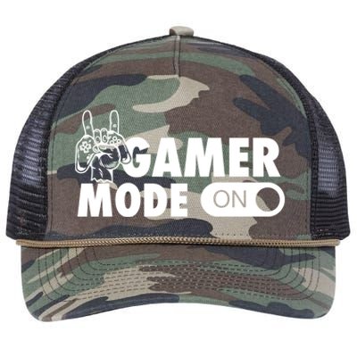 Gamer Mode On Awesome Video Game Convention Merch Gift Retro Rope Trucker Hat Cap