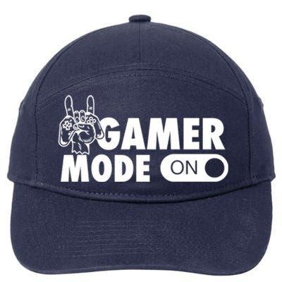 Gamer Mode On Awesome Video Game Convention Merch Gift 7-Panel Snapback Hat