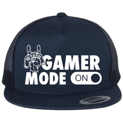 Gamer Mode On Awesome Video Game Convention Merch Gift Flat Bill Trucker Hat