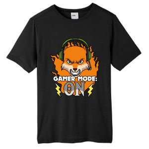 Gamer Mode On Funny Video Gamer Console Gaming Humor Funny Gift Tall Fusion ChromaSoft Performance T-Shirt