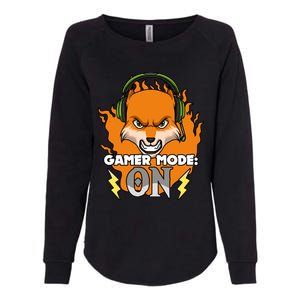 Gamer Mode On Funny Video Gamer Console Gaming Humor Funny Gift Womens California Wash Sweatshirt