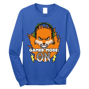 Gamer Mode On Funny Video Gamer Console Gaming Humor Funny Gift Long Sleeve Shirt