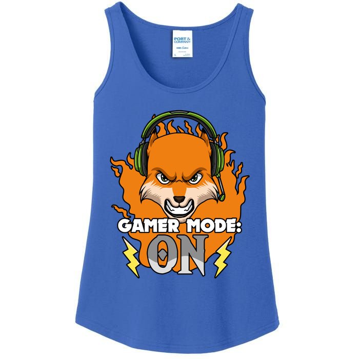 Gamer Mode On Funny Video Gamer Console Gaming Humor Funny Gift Ladies Essential Tank