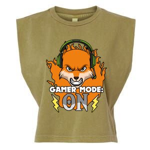 Gamer Mode On Funny Video Gamer Console Gaming Humor Funny Gift Garment-Dyed Women's Muscle Tee