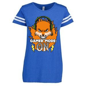 Gamer Mode On Funny Video Gamer Console Gaming Humor Funny Gift Enza Ladies Jersey Football T-Shirt