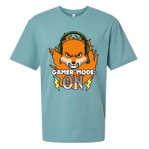 Gamer Mode On Funny Video Gamer Console Gaming Humor Funny Gift Sueded Cloud Jersey T-Shirt