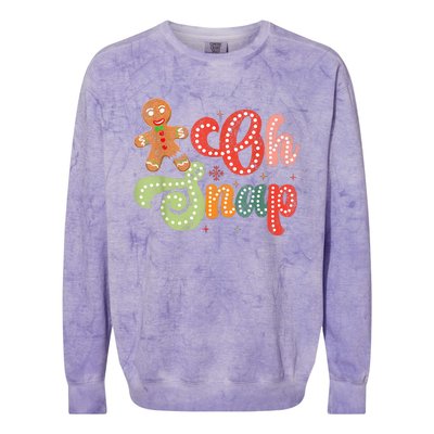 Gingerbread Man Oh Snap Christmas Funny Cookie Baking Colorblast Crewneck Sweatshirt