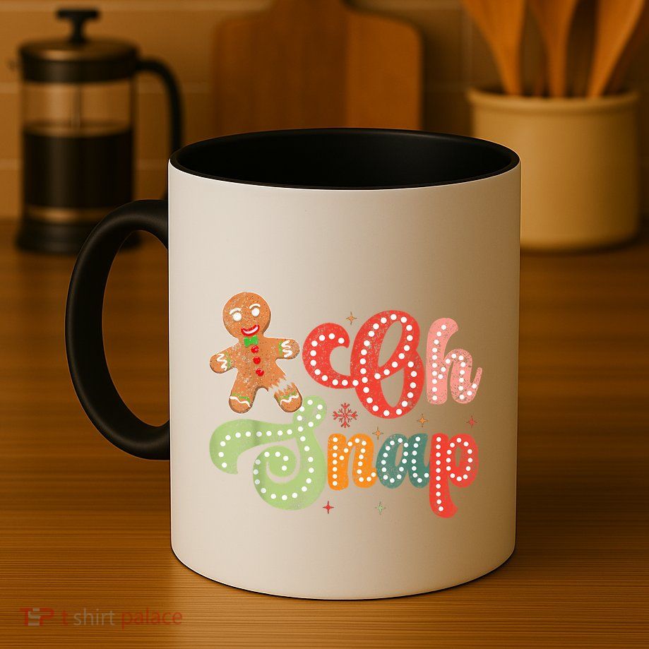 Gingerbread Man Oh Snap Christmas Funny Cookie Baking Mug