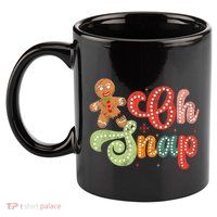 Gingerbread Man Oh Snap Christmas Funny Cookie Baking 11oz C Handle Ceramic Mug