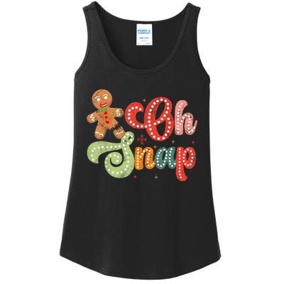 Gingerbread Man Oh Snap Christmas Funny Cookie Baking Ladies Essential Tank