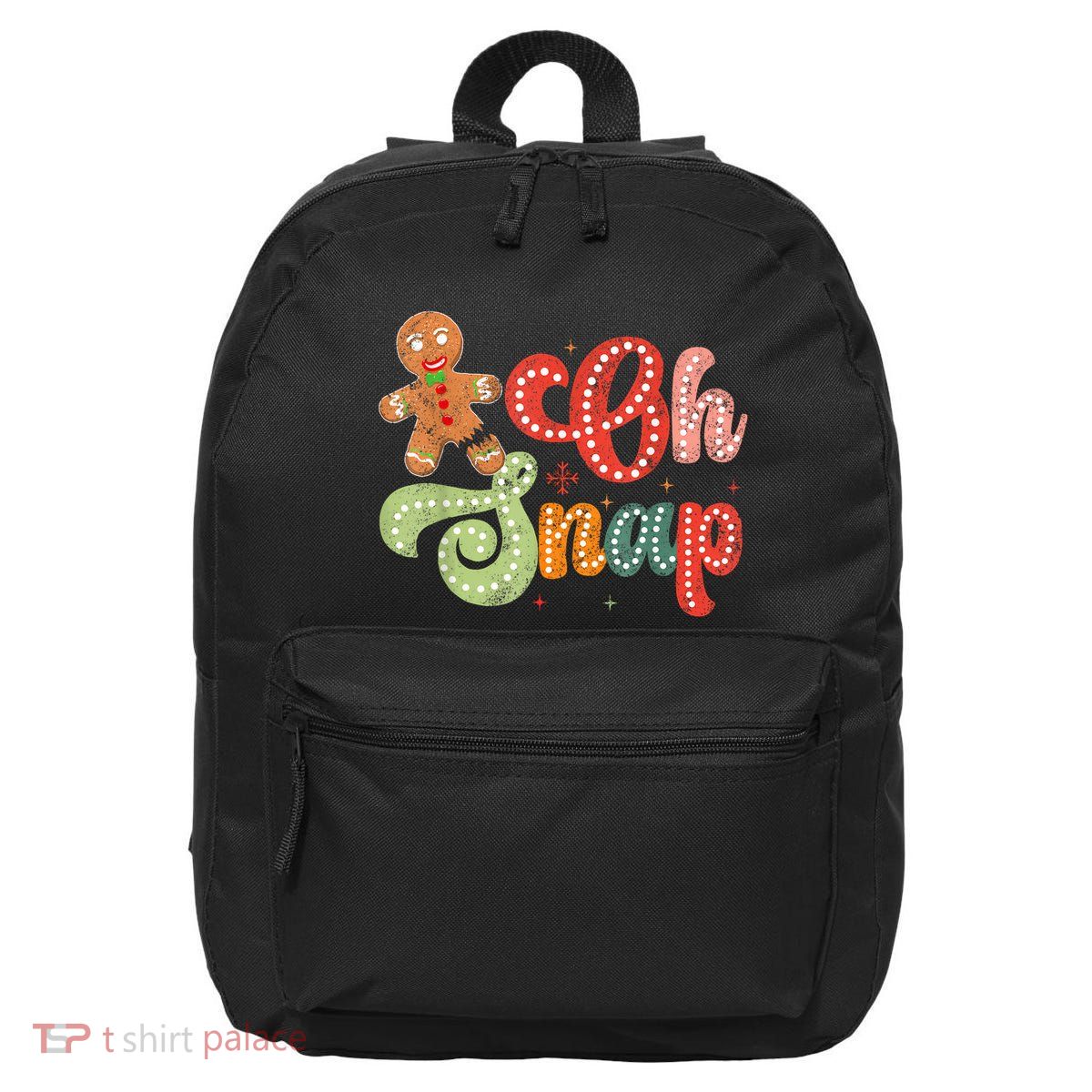 Gingerbread Man Oh Snap Christmas Funny Cookie Baking 16 in Basic Backpack